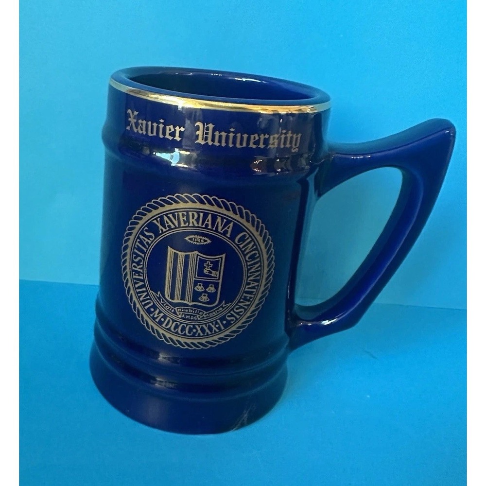 Xavier University Commemorative Mug/Stein‎ W/Gold Trim, WC Bunting Ceramic NEW